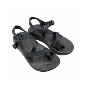 Chaco Men's 10 Z Adjustable Strap Classic Black & Blue Outdoor Hiking Sandals